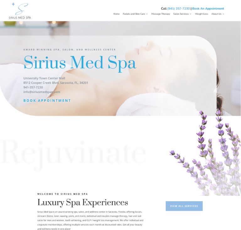 siriusmedspa website 768x733
